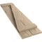 Ekena Millwork Rustic Two Board Spaced Board-n-Batten Hand Hewn Faux Wood Shutters w/Z-Board, 11 1/2W x 62H, PR SHUBSZ11X62HHPR - alternate 16